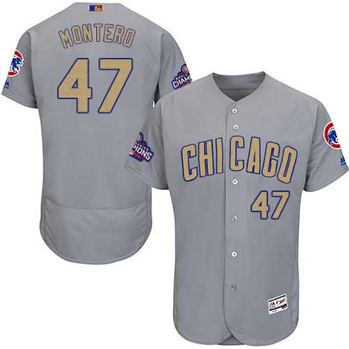 Chicago Cubs #47 Miguel Montero Gray World Series Champions Gold Program Flexbase Stitched Jersey DingZhi,We sell and wholesale Chicago Cubs #47 Miguel Montero Gray World Series Champions Gold Program Flexbase Stitched Jersey DingZhi on line form chian!