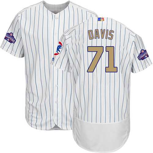 Chicago Cubs #71 Wade Davis White World Series Champions Gold Program Flexbase Stitched Jersey DingZhi,We sell and wholesale Chicago Cubs #71 Wade Davis White World Series Champions Gold Program Flexbase Stitched Jersey DingZhi on line form chian!