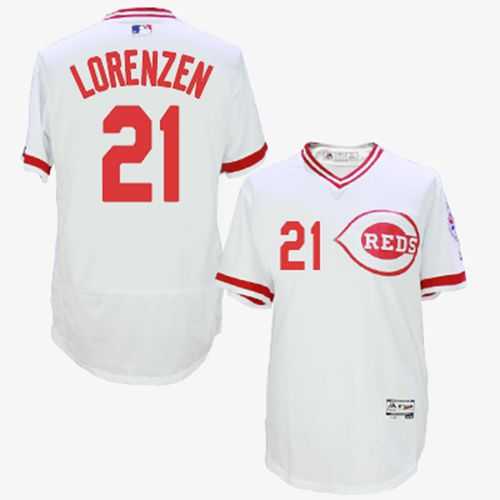 Cincinnati Reds #21 Michael Lorenzen White Cooperstown Collection Flexbase Stitched Jersey DingZhi,We sell and wholesale Cincinnati Reds #21 Michael Lorenzen White Cooperstown Collection Flexbase Stitched Jersey DingZhi on line form chian!