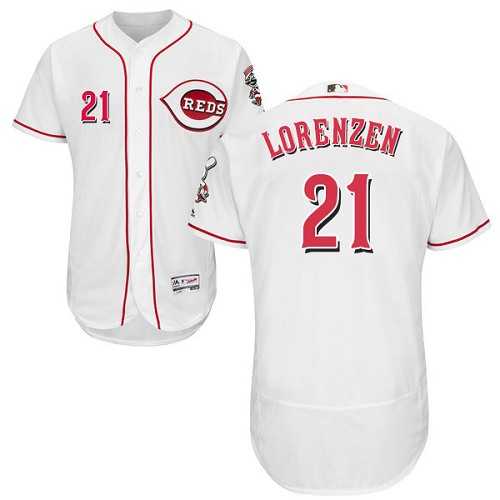Cincinnati Reds #21 Michael Lorenzen White Flexbase Stitched Jersey DingZhi,We sell and wholesale Cincinnati Reds #21 Michael Lorenzen White Flexbase Stitched Jersey DingZhi on line form chian!