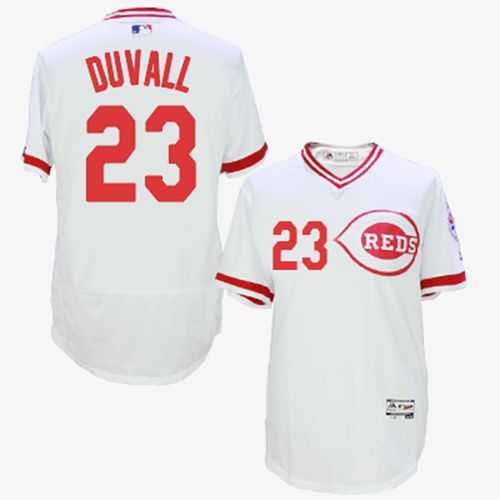 Cincinnati Reds #23 Adam Duvall White Cooperstown Collection Flexbase Stitched Jersey DingZhi,We sell and wholesale Cincinnati Reds #23 Adam Duvall White Cooperstown Collection Flexbase Stitched Jersey DingZhi on line form chian!