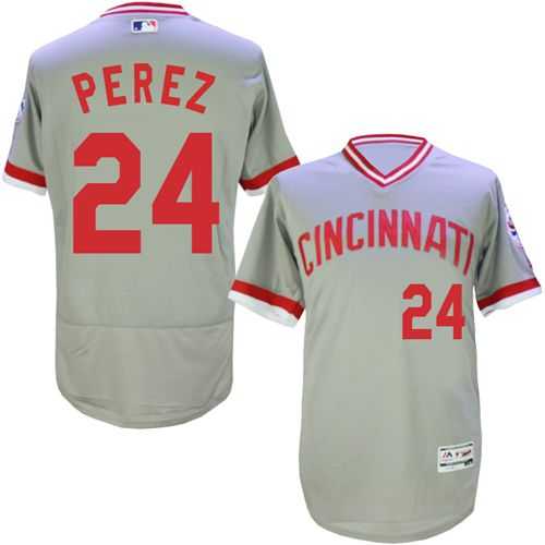 Cincinnati Reds #24 Tony Perez Gray Cooperstown Collection Flexbase Stitched Jersey DingZhi,We sell and wholesale Cincinnati Reds #24 Tony Perez Gray Cooperstown Collection Flexbase Stitched Jersey DingZhi on line form chian!