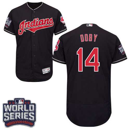 Cleveland Indians #14 Larry Doby Navy 2016 World Series Flexbase Stitched Jersey DingZhi,We sell and wholesale Cleveland Indians #14 Larry Doby Navy 2016 World Series Flexbase Stitched Jersey DingZhi on line form chian!