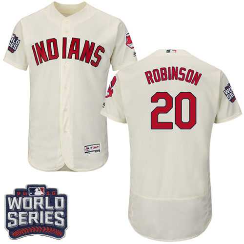 Cleveland Indians #20 Frank Robinson Cream 2016 World Series Flexbase Stitched Jersey DingZhi,We sell and wholesale Cleveland Indians #20 Frank Robinson Cream 2016 World Series Flexbase Stitched Jersey DingZhi on line form chian!