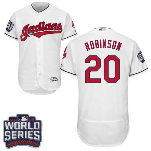 Cleveland Indians #20 Frank Robinson White 2016 World Series Flexbase Stitched Jersey DingZhi,We sell and wholesale Cleveland Indians #20 Frank Robinson White 2016 World Series Flexbase Stitched Jersey DingZhi on line form chian!