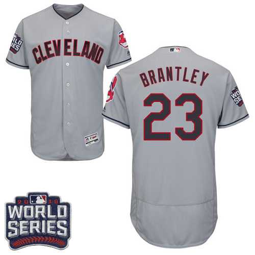 Cleveland Indians #23 Michael Brantley Gray 2016 World Series Flexbase Stitched Jersey DingZhi,We sell and wholesale Cleveland Indians #23 Michael Brantley Gray 2016 World Series Flexbase Stitched Jersey DingZhi on line form chian!