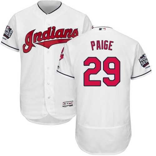 Cleveland Indians #29 Satchel Paige White 2016 World Series Flexbase Stitched Jersey DingZhi,We sell and wholesale Cleveland Indians #29 Satchel Paige White 2016 World Series Flexbase Stitched Jersey DingZhi on line form chian!