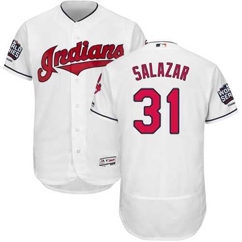 Cleveland Indians #31 Danny Salazar White 2016 World Series Flexbase Stitched Jersey DingZhi,We sell and wholesale Cleveland Indians #31 Danny Salazar White 2016 World Series Flexbase Stitched Jersey DingZhi on line form chian!