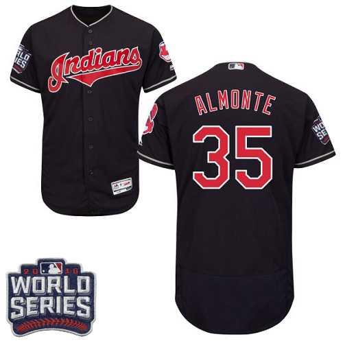 Cleveland Indians #35 Abraham Almonte Navy 2016 World Series Flexbase Stitched Jersey DingZhi,We sell and wholesale Cleveland Indians #35 Abraham Almonte Navy 2016 World Series Flexbase Stitched Jersey DingZhi on line form chian!
