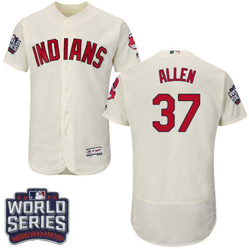 Cleveland Indians #37 Cody Allen Cream 2016 World Series Flexbase Stitched Jersey DingZhi,We sell and wholesale Cleveland Indians #37 Cody Allen Cream 2016 World Series Flexbase Stitched Jersey DingZhi on line form chian!
