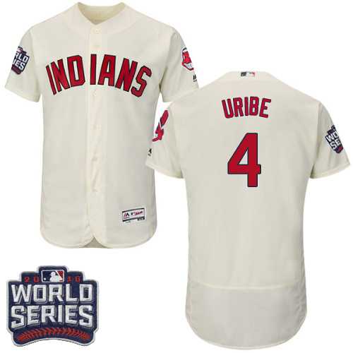 Cleveland Indians #4 Juan Uribe Cream 2016 World Series Flexbase Stitched Jersey DingZhi,We sell and wholesale Cleveland Indians #4 Juan Uribe Cream 2016 World Series Flexbase Stitched Jersey DingZhi on line form chian!