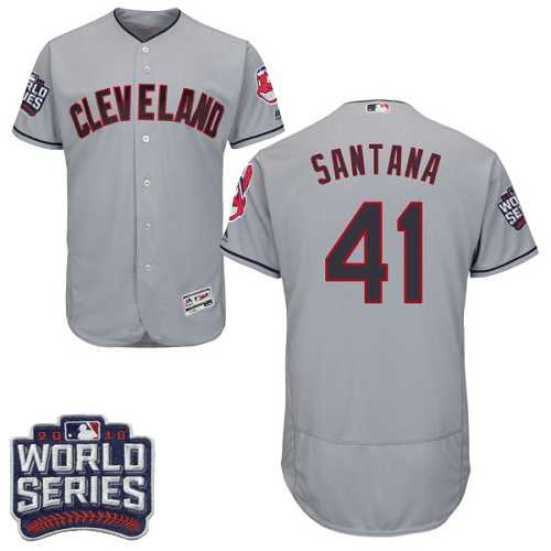 Cleveland Indians #41 Carlos Santana Gray 2016 World Series Flexbase Stitched Jersey DingZhi,We sell and wholesale Cleveland Indians #41 Carlos Santana Gray 2016 World Series Flexbase Stitched Jersey DingZhi on line form chian!