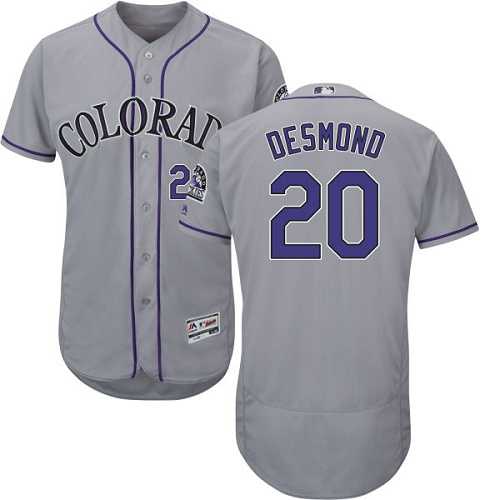 Colorado Rockies #20 Ian Desmond Gray Flexbase Stitched Jersey DingZhi,We sell and wholesale Colorado Rockies #20 Ian Desmond Gray Flexbase Stitched Jersey DingZhi on line form chian!