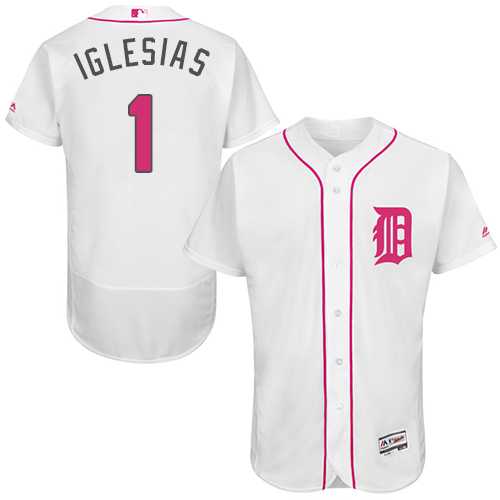 Detroit Tigers #1 Jose Iglesias White Mother's Day Flexbase Stitched Jersey DingZhi,We sell and wholesale Detroit Tigers #1 Jose Iglesias White Mother's Day Flexbase Stitched Jersey DingZhi on line form chian!