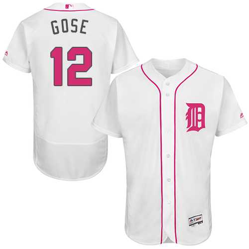 Detroit Tigers #12 Anthony Gose White Mother's Day Flexbase Stitched Jersey DingZhi,We sell and wholesale Detroit Tigers #12 Anthony Gose White Mother's Day Flexbase Stitched Jersey DingZhi on line form chian!
