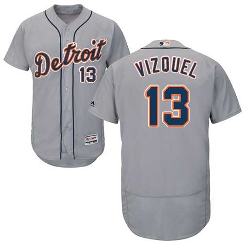 Detroit Tigers #13 Omar Vizquel Gray Flexbase Stitched Jersey DingZhi,We sell and wholesale Detroit Tigers #13 Omar Vizquel Gray Flexbase Stitched Jersey DingZhi on line form chian!