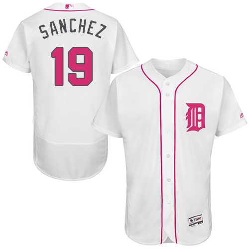 Detroit Tigers #19 Anibal Sanchez White Mother's Day Flexbase Stitched Jersey DingZhi,We sell and wholesale Detroit Tigers #19 Anibal Sanchez White Mother's Day Flexbase Stitched Jersey DingZhi on line form chian!