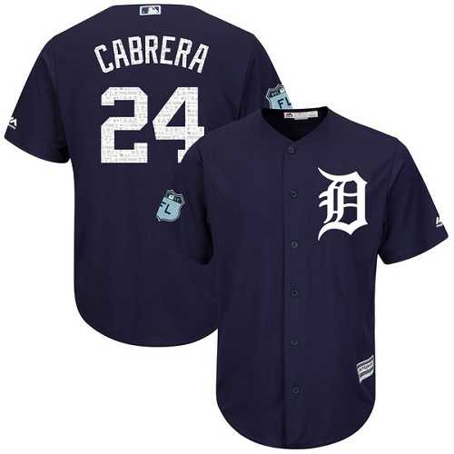 Detroit Tigers #24 Miguel Cabrera Navy 2017 Spring Training New Cool Base Stitched Jersey DingZhi,We sell and wholesale Detroit Tigers #24 Miguel Cabrera Navy 2017 Spring Training New Cool Base Stitched Jersey DingZhi on line form chian!