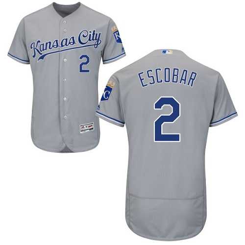 Kansas City Royals #2 Alcides Escobar Gray Flexbase Stitched Jersey DingZhi,We sell and wholesale Kansas City Royals #2 Alcides Escobar Gray Flexbase Stitched Jersey DingZhi on line form chian!