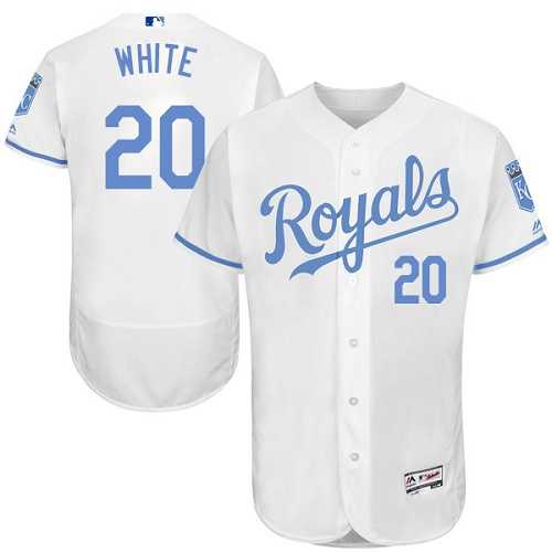 Kansas City Royals #20 Frank White White Father's Day Flexbase Stitched Jersey DingZhi,We sell and wholesale Kansas City Royals #20 Frank White White Father's Day Flexbase Stitched Jersey DingZhi on line form chian!