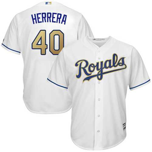 Kansas City Royals #40 Kelvin Herrera White 2015 World Series Champions Gold Program New Cool Base Stitched Jersey DingZhi,We sell and wholesale Kansas City Royals #40 Kelvin Herrera White 2015 World Series Champions Gold Program New Cool Base Stitched Jersey DingZhi on line form chian!