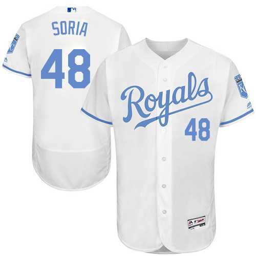 Kansas City Royals #48 Joakim Soria White Father's Day Flexbase Stitched Jersey DingZhi,We sell and wholesale Kansas City Royals #48 Joakim Soria White Father's Day Flexbase Stitched Jersey DingZhi on line form chian!
