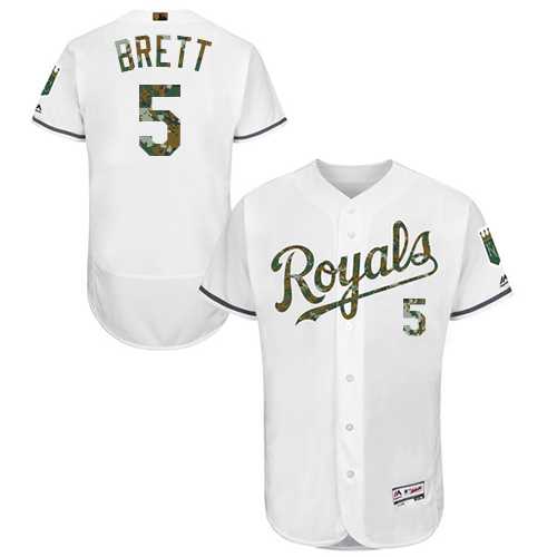 Kansas City Royals #5 George Brett White Memorial Day Flexbase Stitched Jersey DingZhi,We sell and wholesale Kansas City Royals #5 George Brett White Memorial Day Flexbase Stitched Jersey DingZhi on line form chian!
