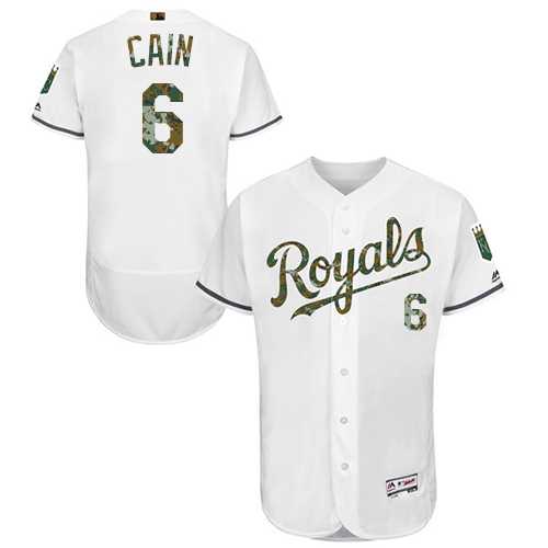 Kansas City Royals #6 Lorenzo Cain White Memorial Day Flexbase Stitched Jersey DingZhi,We sell and wholesale Kansas City Royals #6 Lorenzo Cain White Memorial Day Flexbase Stitched Jersey DingZhi on line form chian!