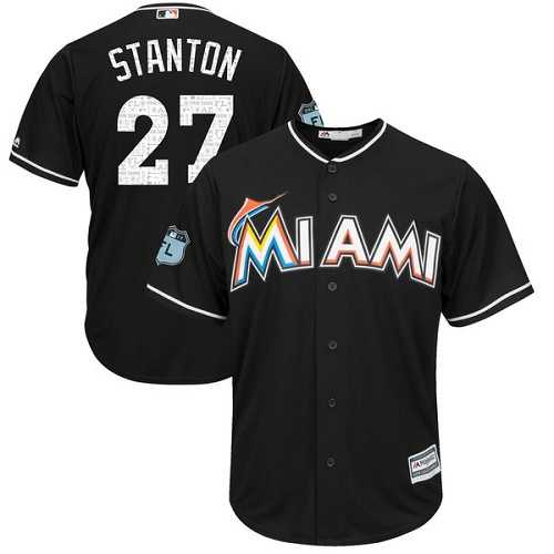 Miami Marlins #27 Giancarlo Stanton Black 2017 Spring Training New Cool Base Stitched Jersey DingZhi,We sell and wholesale Miami Marlins #27 Giancarlo Stanton Black 2017 Spring Training New Cool Base Stitched Jersey DingZhi on line form chian!