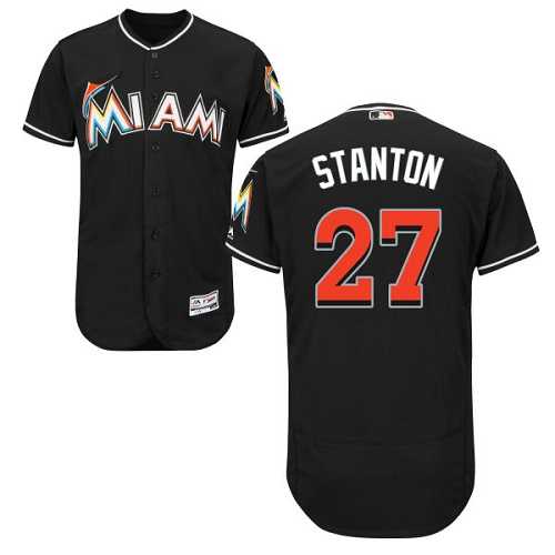 Miami Marlins #27 Giancarlo Stanton Black Flexbase Stitched Jersey DingZhi,We sell and wholesale Miami Marlins #27 Giancarlo Stanton Black Flexbase Stitched Jersey DingZhi on line form chian!