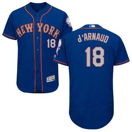 New York Mets #18 Travis D'Arnaud Blue Alternate Flexbase Stitched Jersey DingZhi,We sell and wholesale New York Mets #18 Travis D'Arnaud Blue Alternate Flexbase Stitched Jersey DingZhi on line form chian!