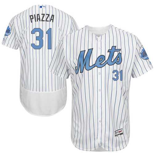 New York Mets #31 Mike Piazza White Father's Day Flexbase Stitched Jersey DingZhi,We sell and wholesale New York Mets #31 Mike Piazza White Father's Day Flexbase Stitched Jersey DingZhi on line form chian!