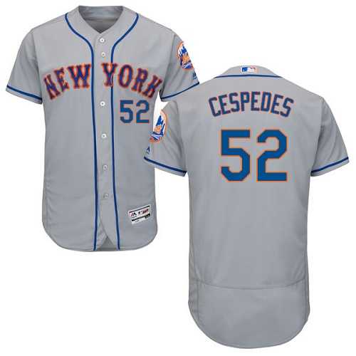 New York Mets #52 Yoenis Cespedes Gray Flexbase Stitched Jersey DingZhi,We sell and wholesale New York Mets #52 Yoenis Cespedes Gray Flexbase Stitched Jersey DingZhi on line form chian!