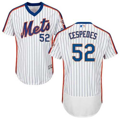 New York Mets #52 Yoenis Cespedes White Cooperstown Collection Flexbase Stitched Jersey DingZhi,We sell and wholesale New York Mets #52 Yoenis Cespedes White Cooperstown Collection Flexbase Stitched Jersey DingZhi on line form chian!