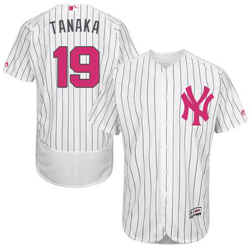 New York Yankees #19 Masahiro Tanaka White Mother's Day Flexbase Stitched Jersey DingZhi,We sell and wholesale New York Yankees #19 Masahiro Tanaka White Mother's Day Flexbase Stitched Jersey DingZhi on line form chian!