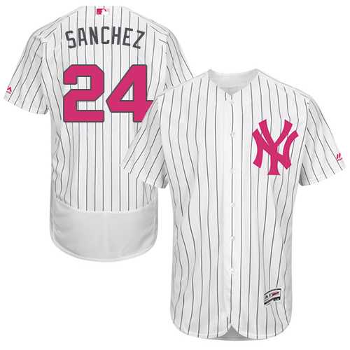 New York Yankees #24 Gary Sanchez White Mother's Day Flexbase Stitched Jersey DingZhi,We sell and wholesale New York Yankees #24 Gary Sanchez White Mother's Day Flexbase Stitched Jersey DingZhi on line form chian!