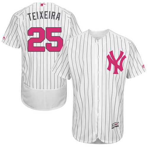 New York Yankees #25 Mark Teixeira White Mother's Day Flexbase Stitched Jersey DingZhi,We sell and wholesale New York Yankees #25 Mark Teixeira White Mother's Day Flexbase Stitched Jersey DingZhi on line form chian!