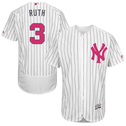 New York Yankees #3 Babe Ruth White Mother's Day Flexbase Stitched Jersey DingZhi,We sell and wholesale New York Yankees #3 Babe Ruth White Mother's Day Flexbase Stitched Jersey DingZhi on line form chian!