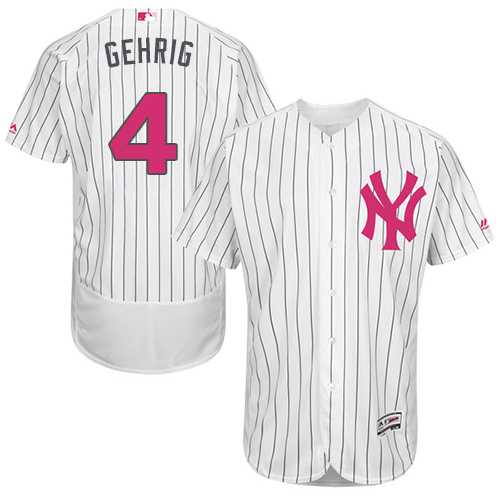 New York Yankees #4 Lou Gehrig White Mother's Day Flexbase Stitched Jersey DingZhi,We sell and wholesale New York Yankees #4 Lou Gehrig White Mother's Day Flexbase Stitched Jersey DingZhi on line form chian!