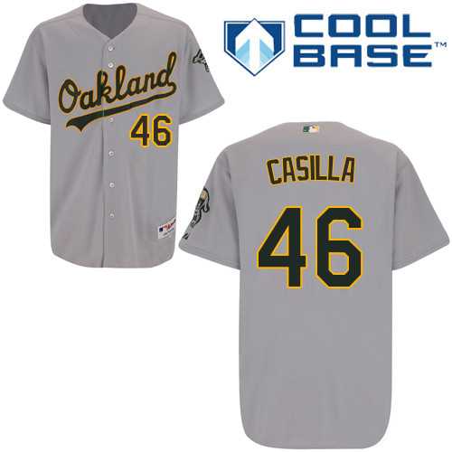 Oakland Athletics #46 Santiago Casilla Gray New Cool Base Stitched Jersey DingZhi,We sell and wholesale Oakland Athletics #46 Santiago Casilla Gray New Cool Base Stitched Jersey DingZhi on line form chian!