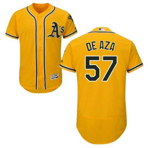 Oakland Athletics #57 Alejandro De Aza Yellow Flexbase Stitched Jersey DingZhi,We sell and wholesale Oakland Athletics #57 Alejandro De Aza Yellow Flexbase Stitched Jersey DingZhi on line form chian!