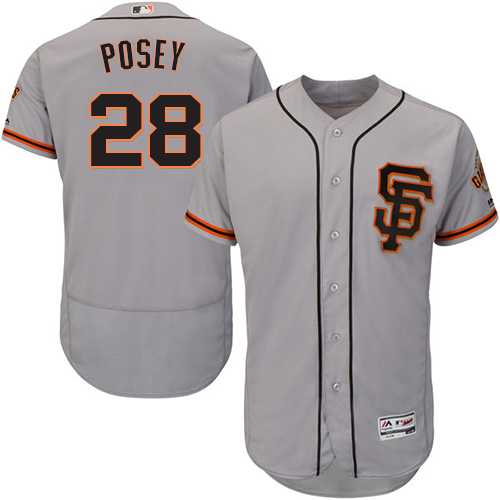 San Francisco Giants #28 Buster Posey Gray Road 2 Flexbase Stitched Jersey DingZhi,We sell and wholesale San Francisco Giants #28 Buster Posey Gray Road 2 Flexbase Stitched Jersey DingZhi on line form chian!
