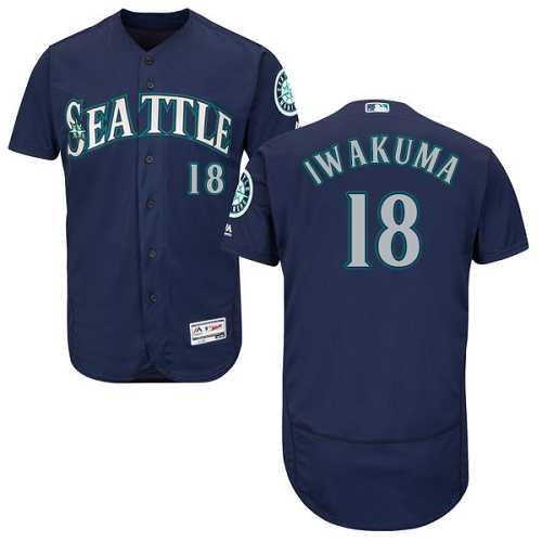 Seattle Mariners #18 Hisashi Iwakuma Navy Flexbase Stitched Jersey DingZhi,We sell and wholesale Seattle Mariners #18 Hisashi Iwakuma Navy Flexbase Stitched Jersey DingZhi on line form chian!