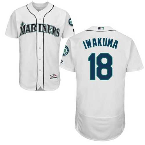 Seattle Mariners #18 Hisashi Iwakuma White Flexbase Stitched Jersey DingZhi,We sell and wholesale Seattle Mariners #18 Hisashi Iwakuma White Flexbase Stitched Jersey DingZhi on line form chian!