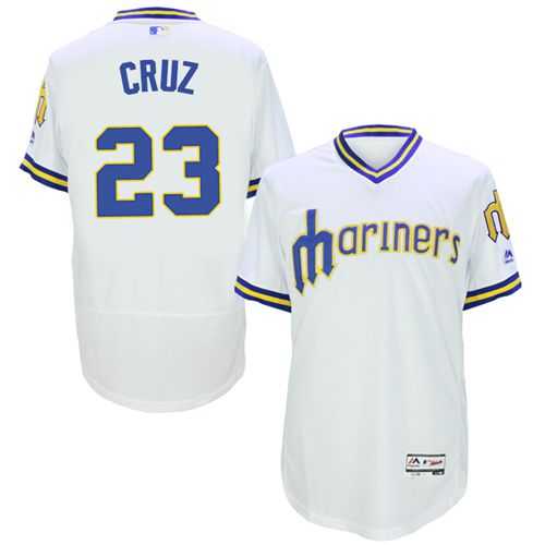 Seattle Mariners #23 Nelson Cruz White 1984 Throwback Flexbase Stitched Jersey DingZhi,We sell and wholesale Seattle Mariners #23 Nelson Cruz White 1984 Throwback Flexbase Stitched Jersey DingZhi on line form chian!