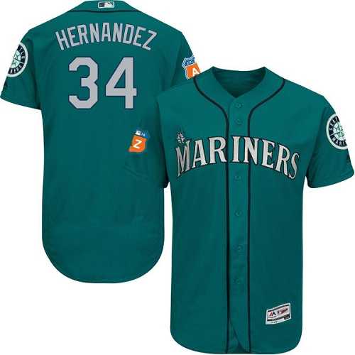 Seattle Mariners #34 Felix Hernandez Green Flexbase Stitched Jersey DingZhi,We sell and wholesale Seattle Mariners #34 Felix Hernandez Green Flexbase Stitched Jersey DingZhi on line form chian!