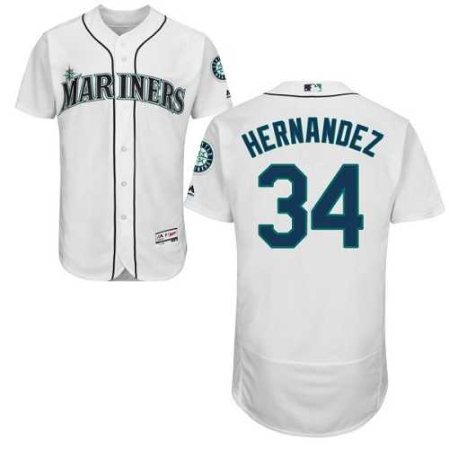 Seattle Mariners #34 Felix Hernandez White Flexbase Stitched Jersey DingZhi,We sell and wholesale Seattle Mariners #34 Felix Hernandez White Flexbase Stitched Jersey DingZhi on line form chian!