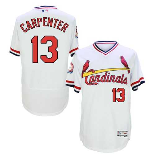 St. Louis Cardinals #13 Matt Carpenter White 1985 Throwback Flexbase Stitched Jersey DingZhi,We sell and wholesale St. Louis Cardinals #13 Matt Carpenter White 1985 Throwback Flexbase Stitched Jersey DingZhi on line form chian!