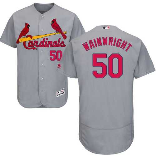 St. Louis Cardinals #50 Adam Wainwright Gray Flexbase Stitched Jersey DingZhi,We sell and wholesale St. Louis Cardinals #50 Adam Wainwright Gray Flexbase Stitched Jersey DingZhi on line form chian!