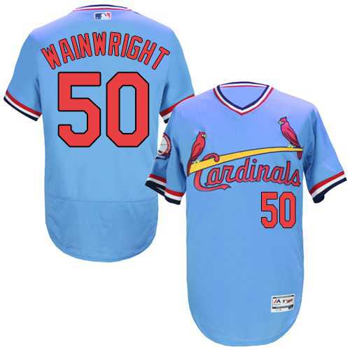 St. Louis Cardinals #50 Adam Wainwright Light Blue Cooperstown Collection Flexbase Stitched Jersey DingZhi,We sell and wholesale St. Louis Cardinals #50 Adam Wainwright Light Blue Cooperstown Collection Flexbase Stitched Jersey DingZhi on line form chian!